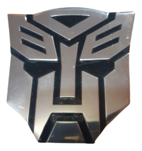 Emblema Transformer Color Plateado De Metal 