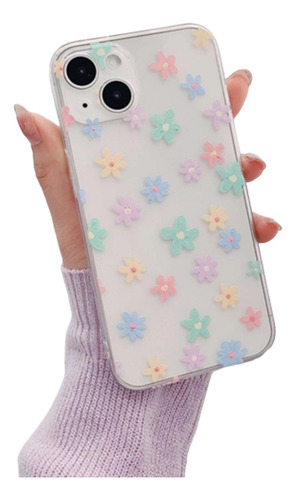 Forro Para iPhone XR Transparente Con Estampado De Flores