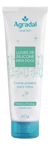 Creme Para Maos Agradal Luva De Silicone Erva Doce 60 Gr Wxz