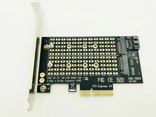 Imagem 2 de 9 de Placa Adaptador Duplo Ssd M.2 Nvme + M.2 Sata Pci-e Express