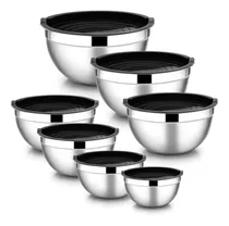 Comprar Tazones Mezclar De Acero Inoxidable Tapas Herméticas  ...