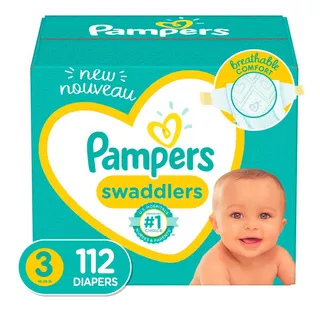 Pampers Swaddlers Etapa 3, 112 Pañales Unisex