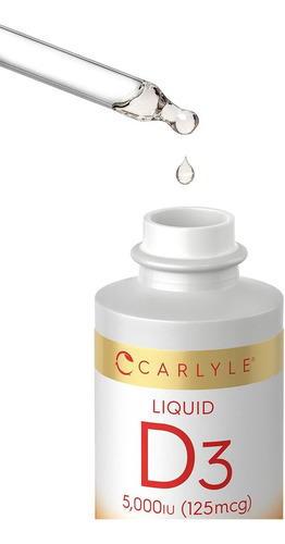Carlyle Vitamina Liquida D3 5,000iu Con 59ml Hecho En Usa Sabor N/a