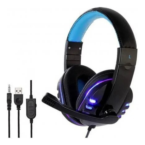 Headset Gamer Fone De Ouvido Pc Ps4 Celular P2 Exbom Usb Led