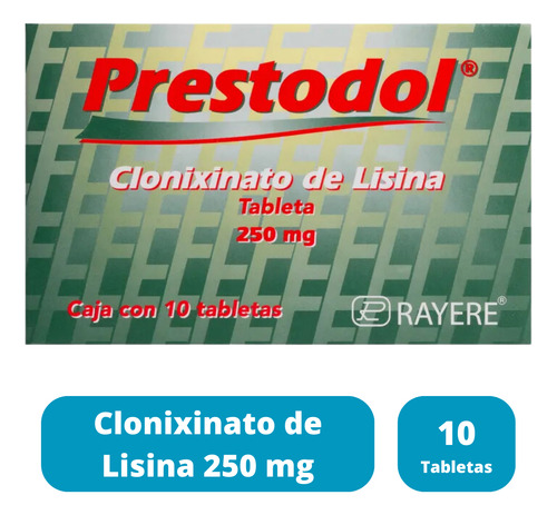 Clonixinato De Lisina 250 Mg Prestodol Caja Con 10 Tabletas