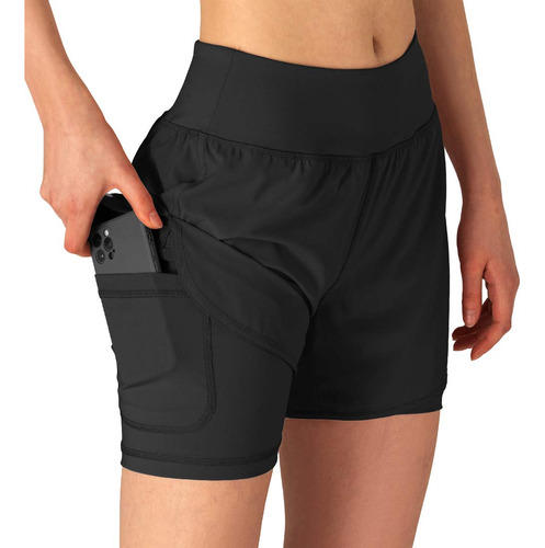 Gopune Pantalon Corto Correr 2 1 Para Mujer Entrenamiento