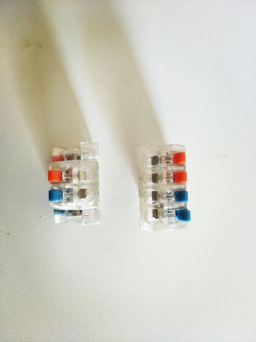 Imagem 4 de 6 de 5 Conector Emenda Derivação 2x4 Fio Alavanca Tipo Wago Df42
