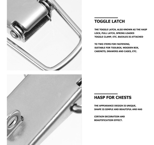 Maleta Spring Claw Toggle De Madera Con Cierre De Caja, 8 Ju