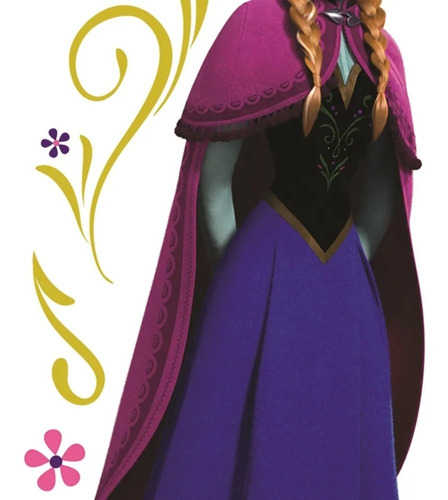 Imagem 3 de 3 de Adesivo De Parede Frozen Princesa Anna Rmk2737 Reutilizável