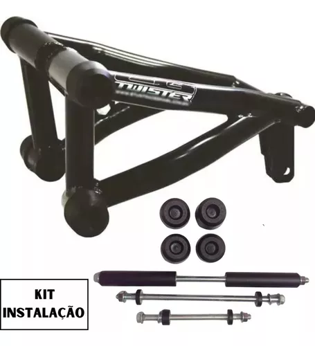 Protetor Twister 250 Stunt Cage Gaiola Slider Stunt Stunt Race Motor e  carenagem CB 250F Cb250F 2015 a 2022 - PRETO BRILHO