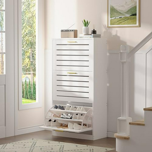 Mueble Zapatero  3 Cajones Blancos