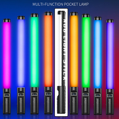Portable Led Fill Light Handheld Tube Black Black 50x4cm