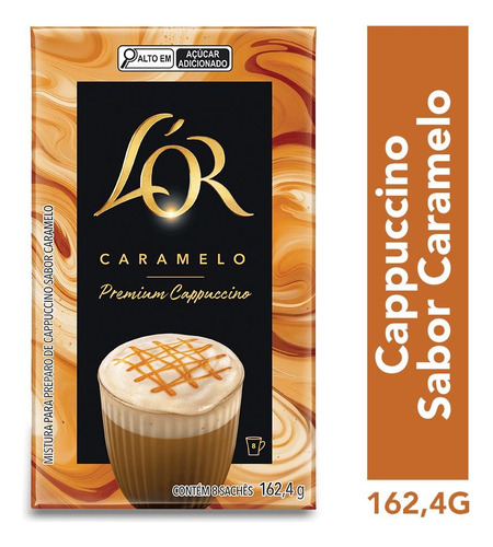 Cappuccino Lor Sachê Stick Caramelo Premium 8 Sachês
