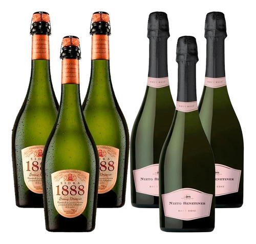 Sidra 1888 + Champagne Nieto Senetiner Brut Rose 750ml      