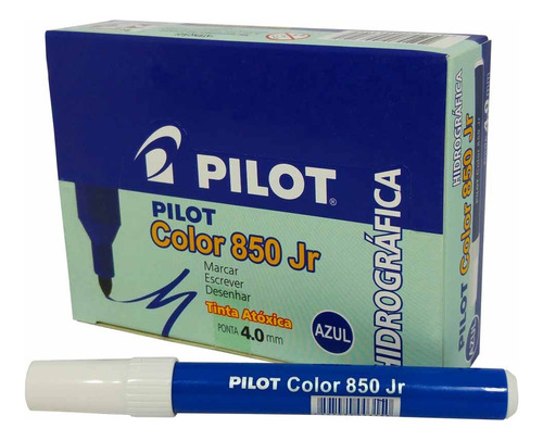 Caneta Hidrográfica Pilot Color 850 Jr Azul 12 Unidades