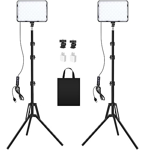 2 Pack Fotografia Video Lighting Kit, Led Video Light Fddro