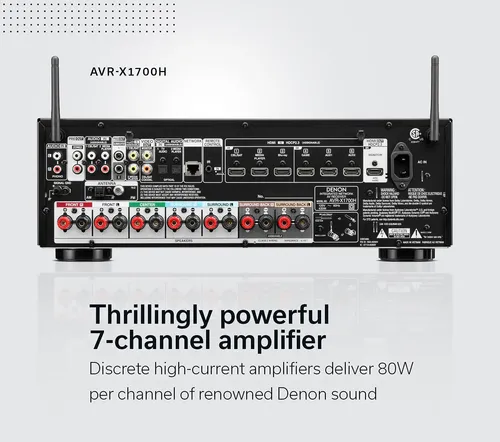 Receptor Av Denon Avr-x1700h 7.2 Canales 8k Hdmi Dolby | Cuotas