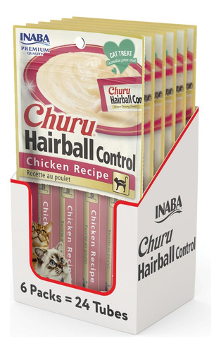 Churu Snack Para Gatos Control De Bolas De Pelo 24 Tubos