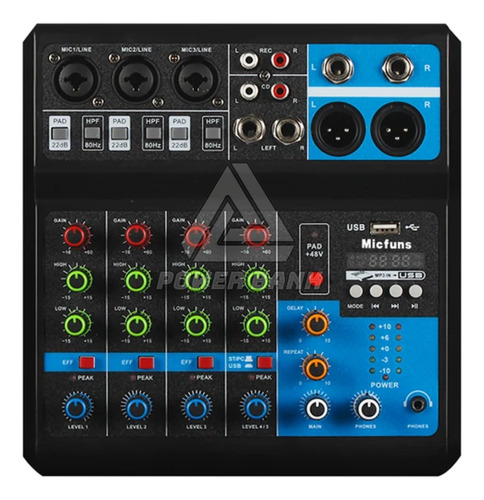 Consola Audio 5 Canales Bluetooth Usb Auxiliar Mezclador Dj