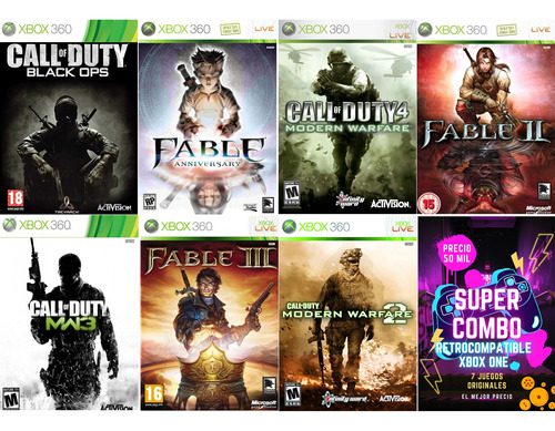Combo 7 Juegos Retrocompatibles Xbox One 
