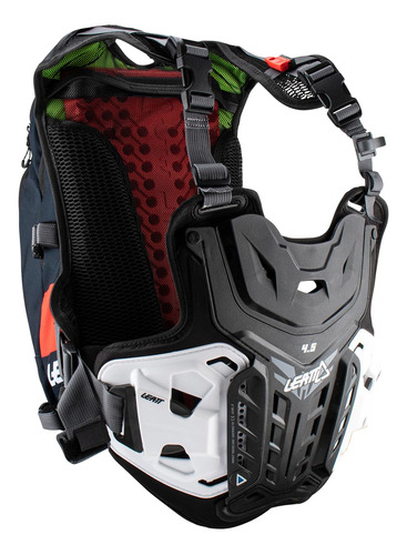 Leatt Protector De Pecho Moto 4.5 Hydra Negro/rojo