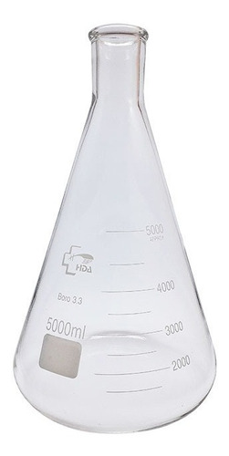 Erlenmeyer Vidrio  Hda  Boro 3.3 5000ml Importado