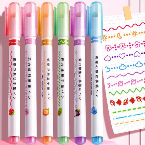Set De 6 Plumones Para Margen, Rotulador De Margen
