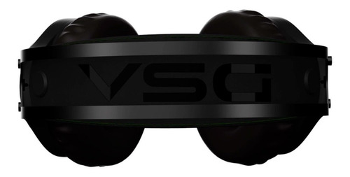 Auriculares gamer VSG Kuiper negro con luz verde LED