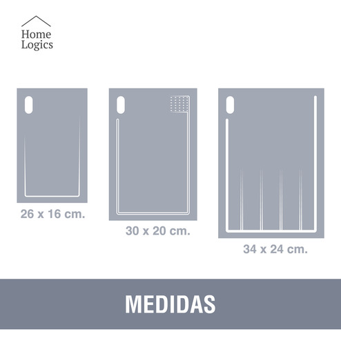 Set 3 Tablas Para Cortar Picar Cocina Home Logics