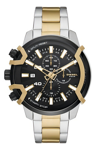 Relógio Diesel Masculino Dz4577b1 P1sk Cor da correia Prata com detalhes em dourado