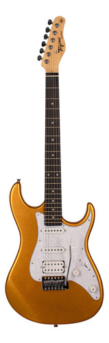 Guitarra eléctrica Tagima TW Series TG-520 de tilo metallic gold yellow metalizado con diapasón de madera técnica