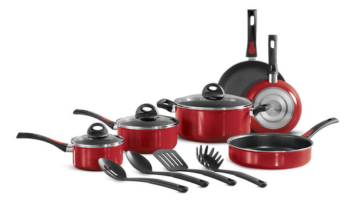 Batería De Cocina Everyday Color Rojo 13 Piezas 80149-556