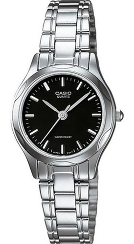 Reloj Casio Dama Ltp-1275d-1a, Acero, Moda Color de la correa Plateado Color del bisel Plateado Color del fondo Negro