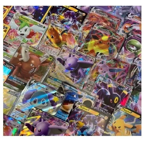 Coleção Cartas Pokemon Evoluções de Eevee Herois V Lata 25 Cartas