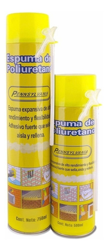 Espuma De Poliuretano Expansible Pennsylvania 750ml + 750ml