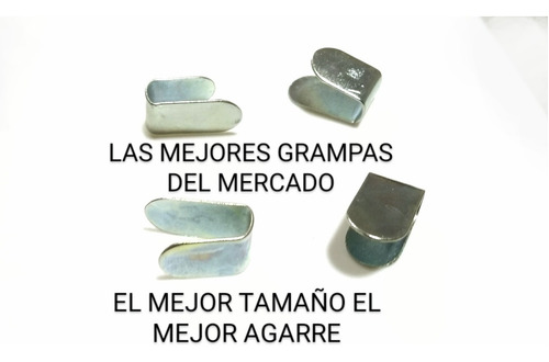 Imagen 2 de 9 de Grampas Tipo C Para Vidrio ,cuadros Marqueria X 100 U.