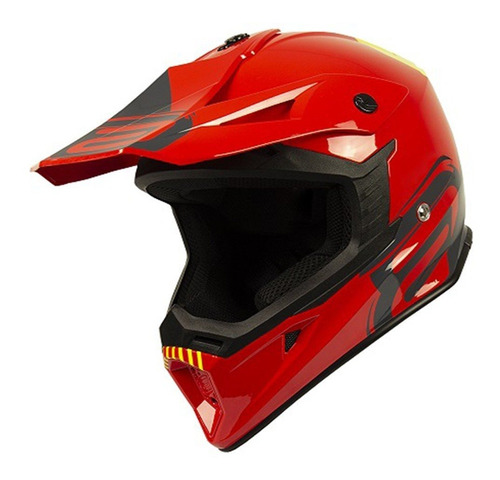 Capacete Asw Core Legacy Trilha Motocross Novas Cores Cor Vermelho/Cinza Tamanho do capacete 62