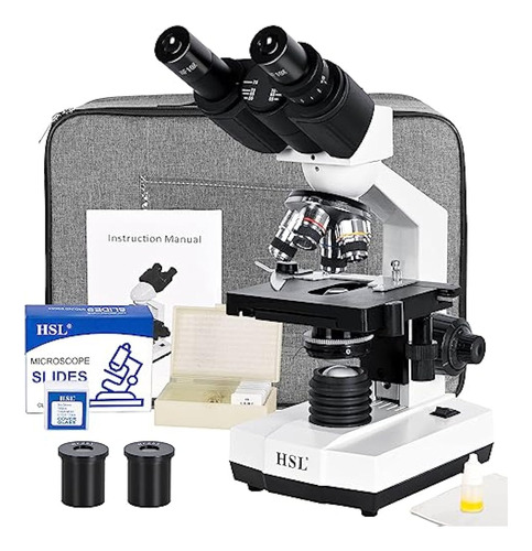 Hsl Microscopio Binocular Compuesto 40x-2500x Para