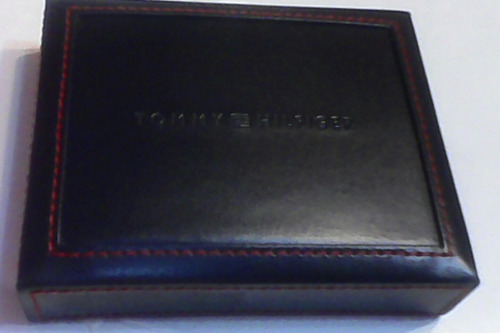 Tommy Hilfiger -caja -estuche Con Tapa Cuero Azul (vacia)