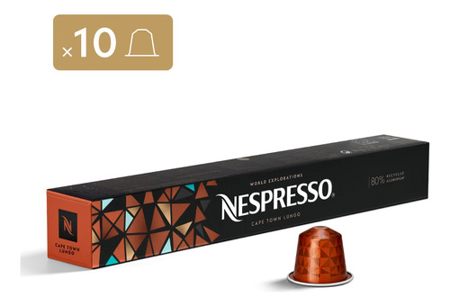 Nespresso World Explorations Cape Town, 10 Cápsulas Café