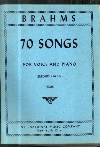 Brahms 70 Songs Para Voz Y Piano  Partitura