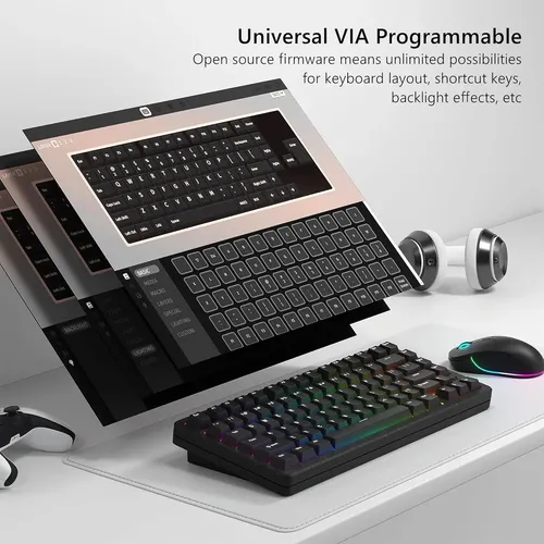 Teclado Mecânico, Womier Sk75, 75% Inalámbrico,rgb | MercadoLivre