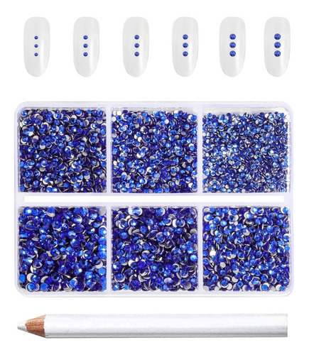 7200pcs Diamantes De Imitación Cristales Manualidades Ss3~10 Color Sapphire