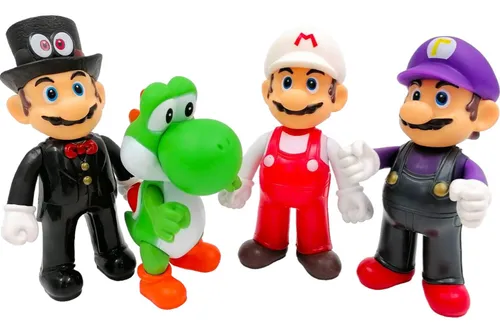 Figuras Mario Bros 4 Personajes Peach Bowser Yoshi Donkey