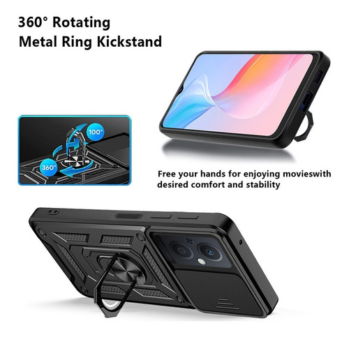 Funda Multifunción Para Oppo Reno 8z Con Película De Cristal