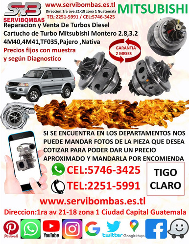 Venta De Turbo Mitsubishi Pajero 2.8 4m40 Tf035 Montero