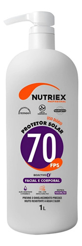 Kit 2 Protetor Bloqueador Solar Fps 70 Soldador 1 Litro