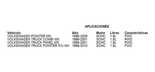 Kit Banda Distribucion Pointer P/u 1998 - 2010 Sohc 1.8l Gas