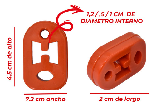 Jgo Gomas Soporte Escape Mofle Peugeot 206 1999-2009
