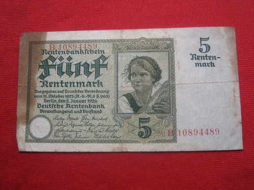 Alemania  20 Rentenmark 1926